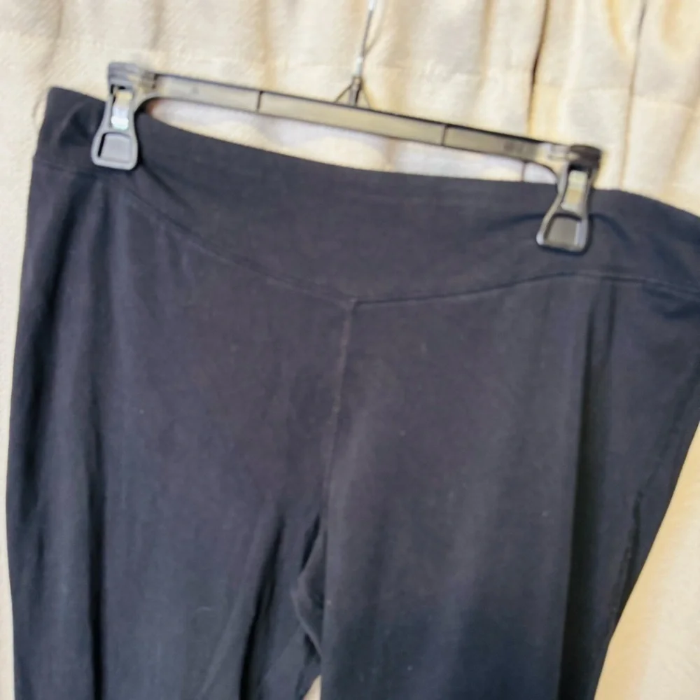 Denim & Co. Active Black Pants Large